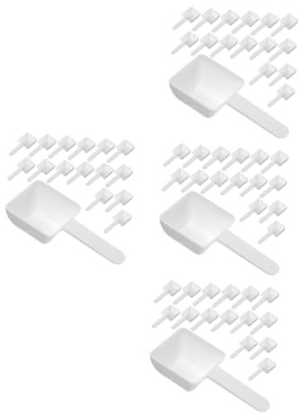 ABOOFAN 200 Pièces Cuillères Plastique avec Manche Court Mesurettes pour Poudre à Laver Sucre Café Épices Alimentaire et Facile à Nettoyer