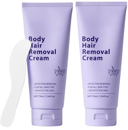 2 Pack Facial Hair Removal Cream – Gentle Face Hair Remover Cream for Women, Fast-Acting Hair Removal Cream for Sensitive Skin, Upper Lip, Chin & Cheeks, Painless Depilatory Cream Set with Spatula