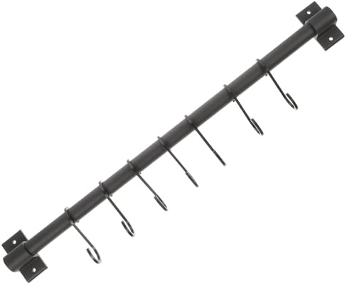 VALICLUD Estante De Pared para Utensilios De Cocina 50cm Aluminio Espacial Negro Gancho para Colgar Cocina Hogar Oficina Restaurante