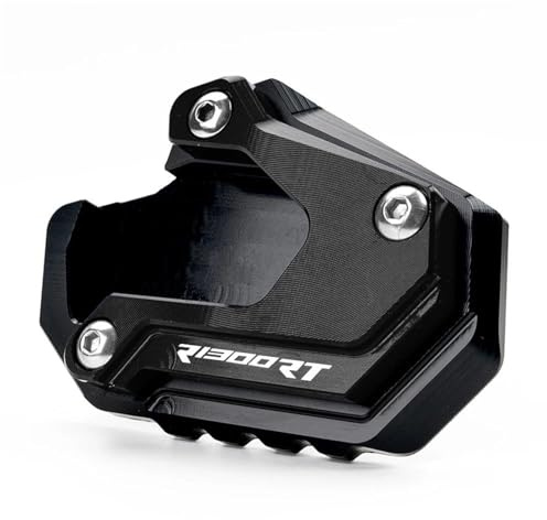 Pieza Soporte Lateral Accesorios Motocicleta Pata Cabra Placa Ampliación, Almohadilla Caballete Lateral para BMW R1300RT R 1300 RT 1300RT 2025 2026(Nero)