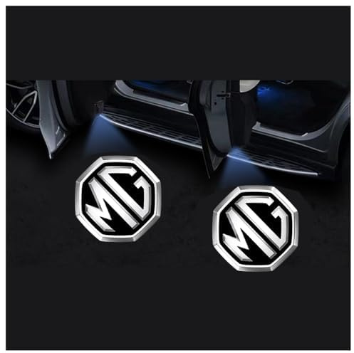 ONEMAJI 2 Pezzi Luci Proiettore Porta Logo per MG ZS Hybrid+ Luxury 2024, Luce di Benvenuto Lampada Illuminazione Portiera Auto Logo Car Door Welcome Light