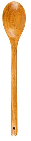 Cuchara de madera gigante, de mango largo, para cocinar utensilios de cocina, madera maciza, para sopas, guisos, salsas, ideal para ollas grandes, sartenes, cuencos (amarillo, tamaño único)