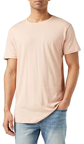 Urban Classics Herren Shaped Long Tee T-Shirt, Rosa (light rose), L