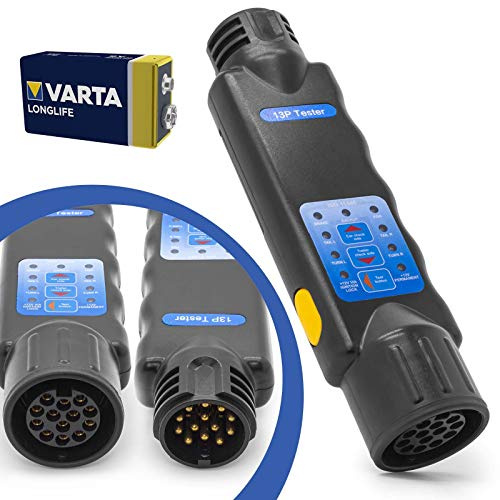 DIN Prüfgerät Anhänger Licht Beleuchtung Tester 13 Polig Trailer Prüfer 9V Batterie