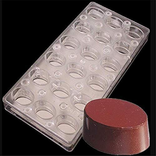 Magnetische 3D-Schokoladenform aus Polycarbonat, für Süßigkeiten, Zuckerguss, Küche, transparent, DIY-Werkzeug (oval)