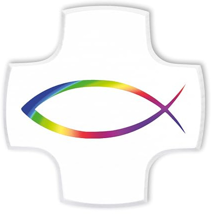 Fritz Cox Holzkreuz: Regenbogenfisch