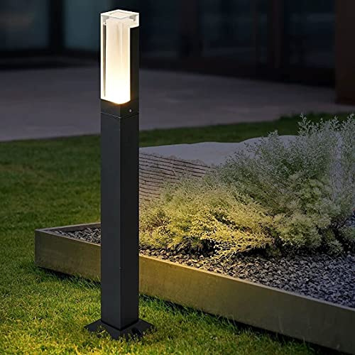 HMAKGG LED Wegeleuchten Außen Anthrazit,7W LED Gartenleuchte Außen Pollerleuchten IP65, Außenstandleuchte,Außenleuchte für Gärten, Innenhöfe, Terrassen, Warmweiß 3000K,40cm