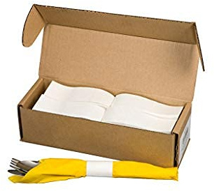 N. F. String & Son White Paper Napkin Bands with Self-Sealing Glue, 2000/Box (White, 2000)