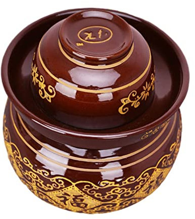Cabilock 1pièce Bocal Céramique Hermétique Pour Conservation Des Aliments Pot De Stockage Pour Légumes Confitures Et Marinades Contenant Porcelaine Haute Température Pratique Et Facile