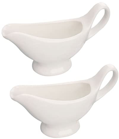 HEMOTON Elegante Soßenbecher Aus Keramik 2 Stück Gewürzgläser Mit Ergonomischen Griffen Für Soßen Und Gewürze Weiß Einfache Wartung