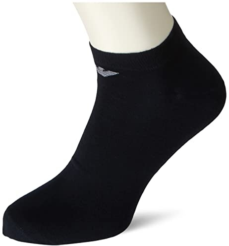 Emporio Armani Underwear 3-Pack In-Shoe Socks With Jacquard Eagle, Confezione da 3 calzini per scarpe Uomini, marine, L/XL