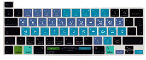 MiNGFi Silikon Serato DJ Tastenkombinationen Tastaturschutz für MacBook Pro 13 M1/M2 A2338 (2020–2023), A2289 (2020), A2251 (2020–2021), Pro 16 A2141 (2019–2021) EU/ISO Tastaturlayout