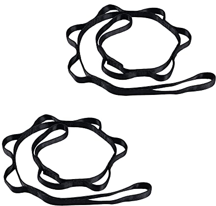 Esoes 2 x Hängematten-Seile, Kletterausrüstung, Gänseblümchen-Kette, verstellbare Yoga-Pilates-Dehnungsgurte, Schaukel