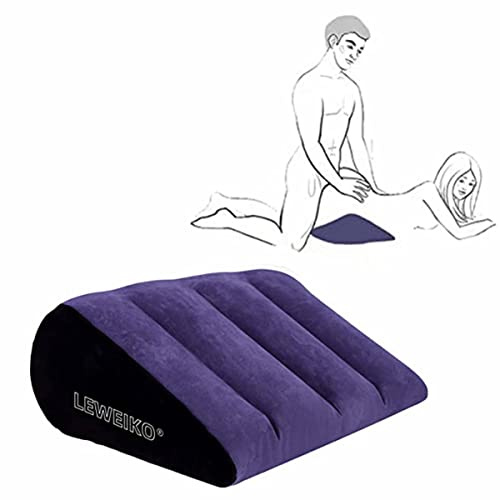 SANLINGBA Flocage Triangulaire Gonflable Coussin Multifonctionnel canapé Oreiller literie Garder Posture canapé Oreiller