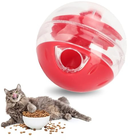 BAOFUYA Hunde Leckerli Kugel Katzen Leckerli Spender Kugel Interaktiver IQ Leckerli Spender Kugel Spielzeug Leckerli Spender Hunde Katzen Spielzeug für Hunde und Katzen