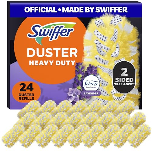 Swiffer Dusters Heavy Duty, Multi-Surface Duster Refills for Cleaning, Lavender, 6 Count