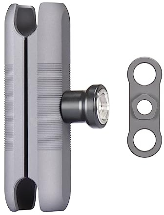 FANAUE Doppelbuchsenarm Kompatibel mit RAM Mounts 1 Ball und Motorrad Fahrrad Telefonhalter, passt alle Industrie-Standard 1/25.4mm/Typ B Ball Adapter, Aluminium 3.7 mit Anti-Diebstahl-Funktion