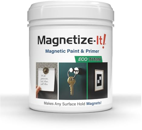 Magnetic Paint & Primer (Water Based) – ECO TITAN Extra Strong, Sustainable, Easy to Apply 1/2L, Black