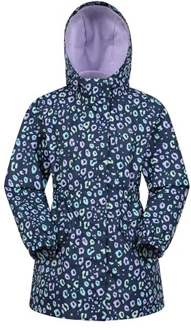 Mountain Warehouse Dale leichte wasserdichte Kinderjacke - mit Fleece gefütterte Regenjacke für Mädchen und Jungen, atmungsaktiv, verstellbare Bündchen Dusky Lila Kinder 140 DE (9-10 Jahre)