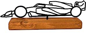 Générique Modell F1, Formel-1-Statue, Geschenkidee für einen Fan der Formel 1, Basis aus Holz, 20 cm, Dekoration F1