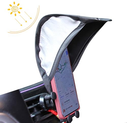 itrimaka Cell Phone Umbrella Sun Shade, Sun Shade For Phone, Glare Blocking Phone Stand, Mobile Phone Holder Sun Shield For Motorcycle And Car