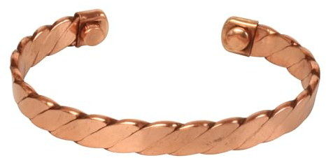 Touchstone Kupfer-Armband im tibetischen Stil. Handgefertigt aus massivem und hochkarätigem Kupfer, Schmuck-Manschette für Damen und Herren., 7 inches, Kein Edelstein