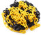 alwaiiz Cadena de seguridad de plástico negro y amarillo, 10 m x 8 mm, ligera y práctica, con 4 ganchos en S, cadena de plástico para cerrar superficies