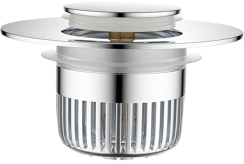 KONTONTY Clogging Core Plug Drain Catcher for Bath Kitchen Sink Easy to Use Thickened Brass Seal