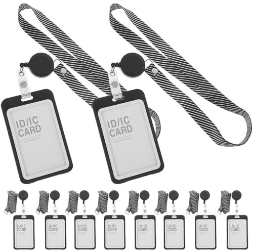CANIGHT Transparenter Ausweishalter Kartenhüllen Mit Schlüsselband Durchsichtige Namensschildhalter Wiederverwendbar Kompakt Und Leicht Für Ausweise Und Karten