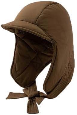 YAMEE Trappermütze Warme für Damen Kurze Traufe Ohrenschutz,Wintermütze für Herren mit Kinnriemen Winddicht,Fliegermütze Damen Verstellbar Leicht,Fahrradmütze Unisex Kälteschutz,Mütze Sport im Freien