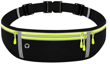 Cxqbsmy Laufgürtel, Laufgürtel für Handy, wasserdichte und Verstellbare Bauchtasche, Universeller Laufgürtel Geeignet für Laufen, Radfahren, Jogging, Fitness - passend für alle Smartphones