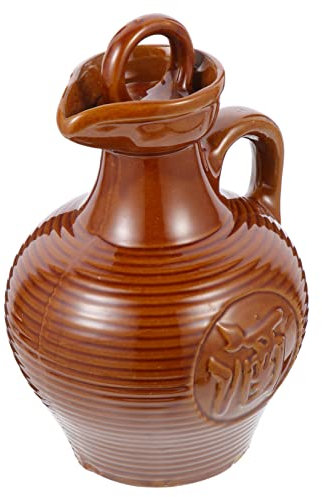 Ciieeo Ceramic Wine Kettle Portable Wine Jug 500ml with Handle for Home and Restaurant Serving
