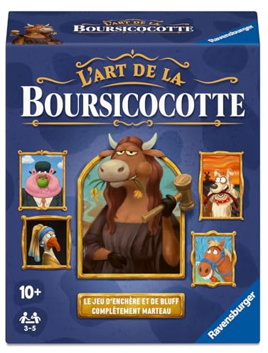 Ravensburger - Boursicocotte - Kort- och auktionsspel - Familjevänligt spel - För 3 till 5 spelare från 10 år - 24582 - Blandad - Franska Versionen