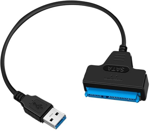 Solvayne USB 3.0 to SATA External Converter and Cable – High-Speed Data Transfer, Compatible with 2.5 and 3.5 SATA Drives