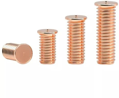 CLENEA Pernos roscados for soldar Tornillos for soldar Clavos chapados en Cobre(10mm,M5)