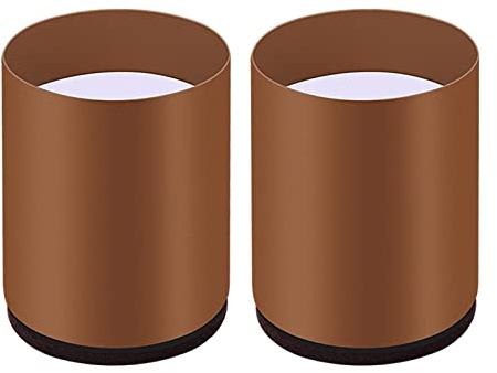 Geardeangloow Rialzi per mobili e letti, alzate per gambe e divani, rotonde, 6 x 10 cm, marrone