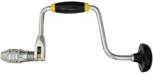 LUOFENG Perceuse à manivelle avec poignée antidérapante confortable, facile à utiliser, outil portable pour bois, métal et fibre de verre