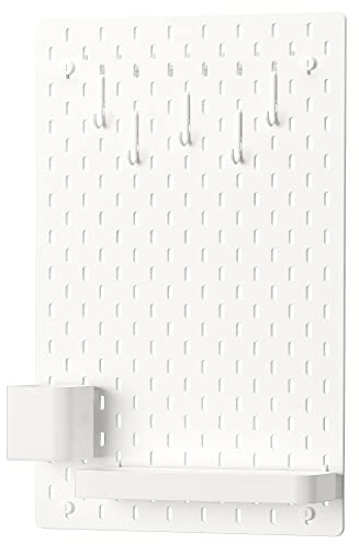 ProTuning SKÅDIS - Combinación de tablero perforado, 36 x 56 cm, color blanco
