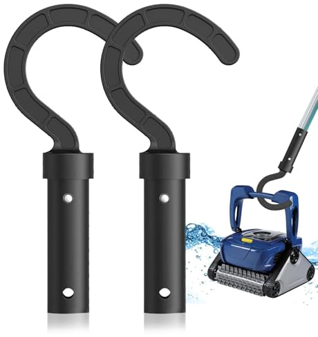 Quvxzy Paket von 2 Haken für Poolroboter – Universelle Zubehör Haken Poolroboter, Poolhaken für Stangen, Kompatibel mit Allen Arten von Poolreinigern, Vacuum Sweeper Hooks, Vacuum Accessories