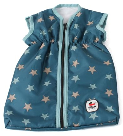 Bayer Chic 2000 Puppenschlafsack | Puppenkleidung | Sternchen Türkis | Kuschliger Puppenschlafsack für Puppen bis 55 cm. Ideal für gemütliche Schlafenszeit-Rollenspiele. Modernes Sterne-Design.