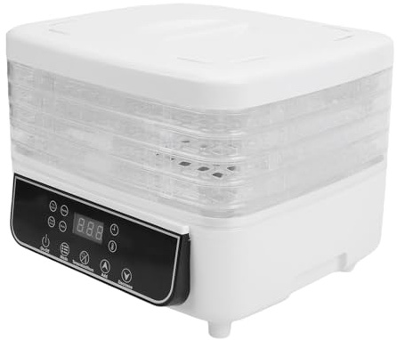 Focket Déshydrateur Alimentaire, Machine à Déshydratrice de 5 Couches avec 1 à 72 Temporisation Numérique et Contrôle de la Température, Sèche-linge électrique (Plug UE 220V)