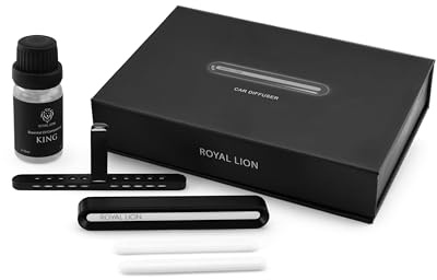 ROYAL LION Car Diffuser I Autoduft Clip Set I Auto Lufterfrischer I Diffusor für Lüftungsschlitze I Wiederverwendbar & austauschbar mit Duft (King)