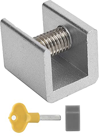 YWBL-WH Cerradura para Ventana Corrediza, Tope de Ventana de Aluminio con Llave para Mayor Seguridad en su Hogar