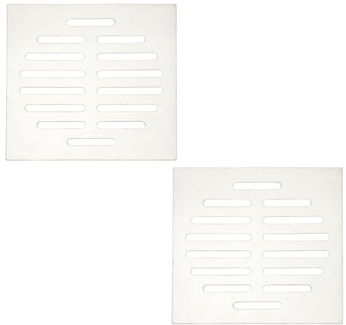 QUARKZMAN 2 Pcs Griglia Di Scarico Quadrata, Griglia Per Doccia In Acciaio Inossidabile Cattura Capelli Per Piccoli Prati, Coperture Bagno, Scarichi Pavimento Cucina, Tonalità Argento