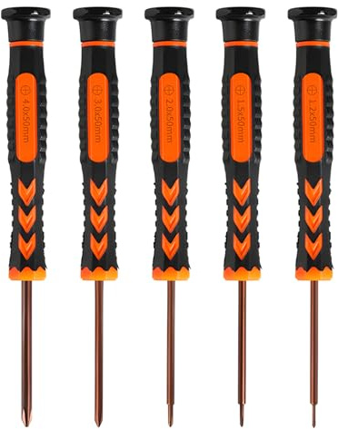 5PCS Precision Screwdriver Set, Magnetic Small Phillips Screwdriver 1.2–4mm