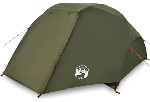Fisketält för 5 personer, olivgrönt, vattentätt med PU-beläggning, 490 x 330 x 185 cm, campingtält med myggnät, vindtätt, ventilerande, inklusive bärväska för utomhus, vandring