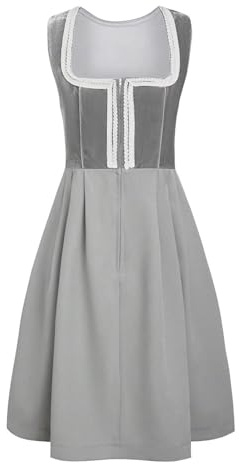 Donna Midi Tradizionale Vestito Tirolese Donna Dirndl Costume Bavarese Abito Tradizionale Pezzi Tradizionale con Corpetto Ricamato Gonna Ampia Festa Popolare Trachtencouture Oktoberfest