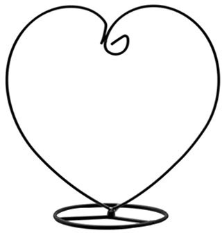 WINOMO Heart Shaped Ornament Display Stand Holder Home Wedding Decoration Rack for Hanging Glass Terrarium