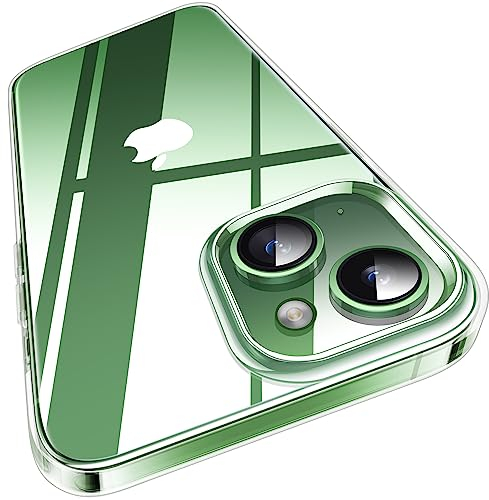 TORRAS Anti-Vergilbung für iPhone 13 Hülle, iPhone 14 Hülle Durchsichtig 3,66m Militärschutz Stoßfeste, 9H+ Transparent Kratzfeste Rückseite Schutzhülle Dünne Handyhülle für iPhone 13 Case HD Clear