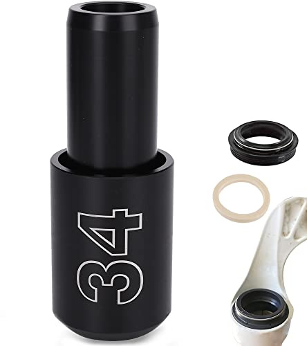 Dammtätningsinstallationsverktyg gaffel dammtätningsdrivrutin dammavskrapare-installationsverktyg-guide för Fox Rockshox fjädergaffel underben i 30 mm 32 mm 34 mm 35 mm 36 mm 38 mm 40 mm (storlek 34)
